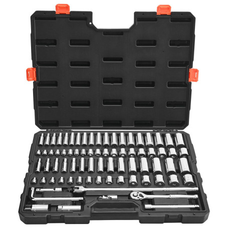 Kit de Douilles VEVOR 76PCS en Acier CR-V avec Clé à Cliquet