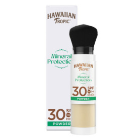 Hawaiian Tropic Poudre Solaire Minérale SPF30 avec Pinceau Applicateur
