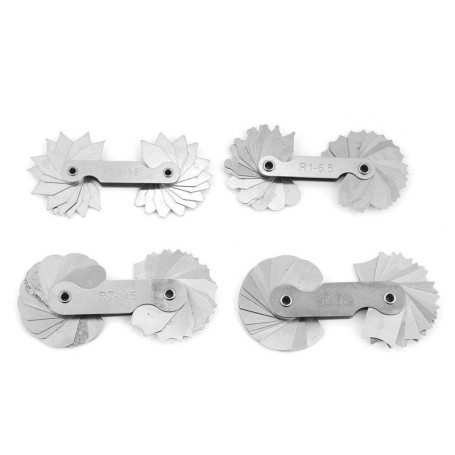 Set de 4 Jauges de Rayon en Acier Inoxydable pour Mesure Précise