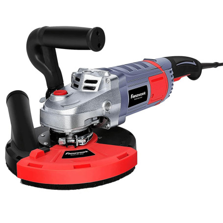 FANZWORK Ponceuse à Béton 180mm Fraiseuse à Béton Set avec Meuleuse Diamantée et capot d'aspiration (2000W/180mm)