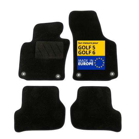 Tapis de Voiture Sur Mesure DBS pour Volkswagen Golf 5/6 - Antidérapants et Clips Inclus