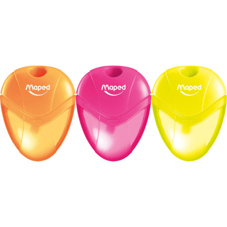 Taille-crayon ergonomique I-Gloo Fluo avec boîte de récupération - Maped