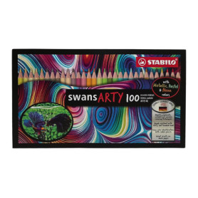 Coffret de 100 Crayons de Couleur Swans ARTY - STABILO