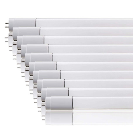 ZONE LED Lot de 10 Tubes LED 60 cm - Lumière Blanche 6400 K