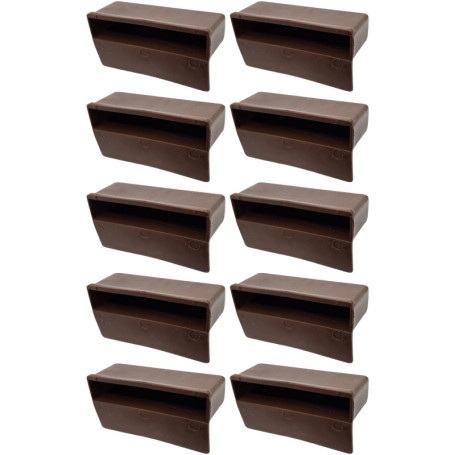 Embout Monolatte 63x12 mm en Plastique pour Sommier en Bois - Marron Foncé