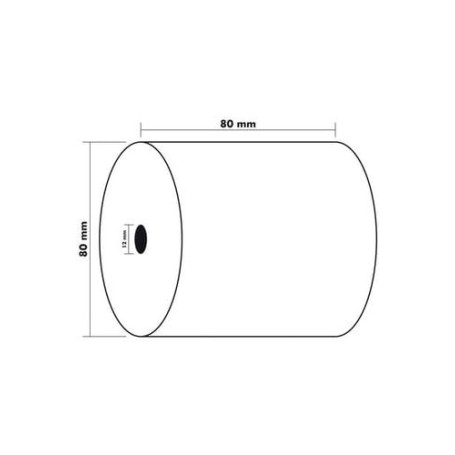 Exacompta Carton de 50 Bobines Thermiques 80mm pour Tickets de Caisse