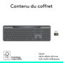 Clavier Logitech Signature Slim Solar+ K980 - Sans Fil, AZERTY, Graphite