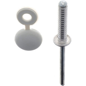 Rivets Cannelés Blancs Restagraf pour Plaques d'Immatriculation - Sachet de 60