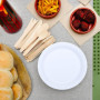 Lot de 80 assiettes en papier blanches jetables de 22 cm pour événements