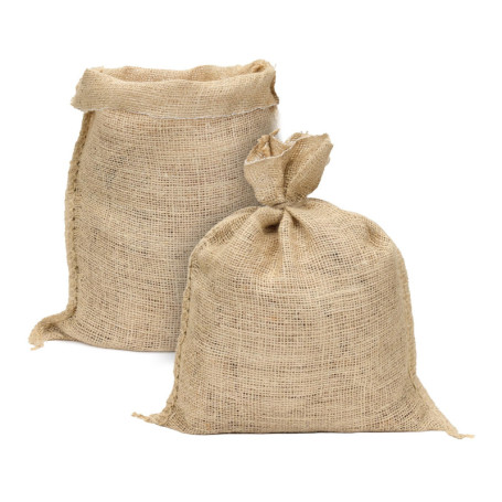 Sac en Toile de Jute Naturelle - Lot de 2, 30 x 39 cm