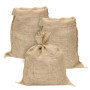 Lot de 3 Sacs en Toile de Jute Naturelle - Rangement Pratique et Esthétique