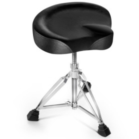 Tabouret de Batterie Réglable CAHAYA avec Coussin Moelleux 9 cm