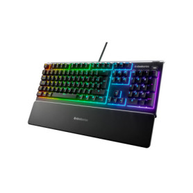 Clavier de Gaming SteelSeries Apex 3 avec Illumination RVB et Repose-Mains Magnétique