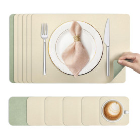 Set de Table Lavable Antidérapant KitchenBoss - Lot de 6 en PVC