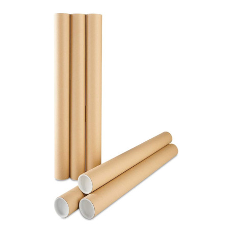 Tube d'expédition brun 80mm pour affiches et posters