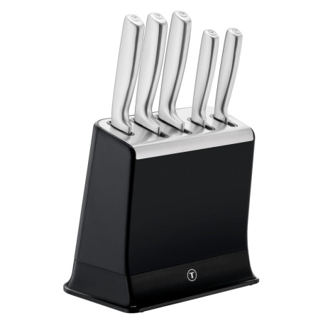 Set de 5 Couteaux Tefal EverSharp avec Bloc et Affûteur Intégré