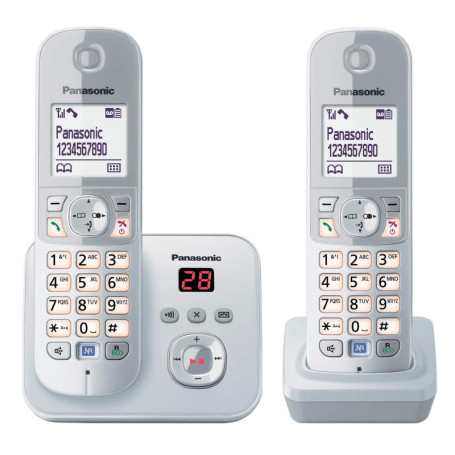 Panasonic KX-TG6822 Téléphone Sans Fil avec Répondeur et Écran