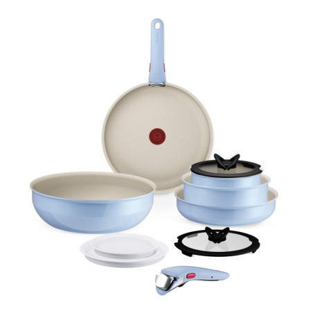 Batterie de Cuisine Tefal Ingenio Serenity 11 Pièces avec Poignées Amovibles