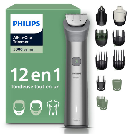 Philips Multigroom 5000 - Tondeuse Tout-en-Un avec 12 Accessoires