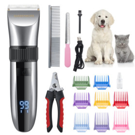 Tondeuse sans fil BarberBoss pour chiens et chats - Imperméable et silencieuse
