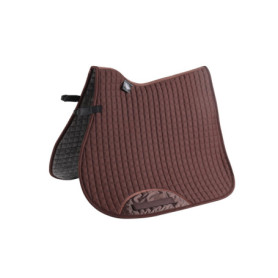 Tapis de Selle de Saut Merauno en Coton Respirant - Marron, Confort Optimal pour Chevaux