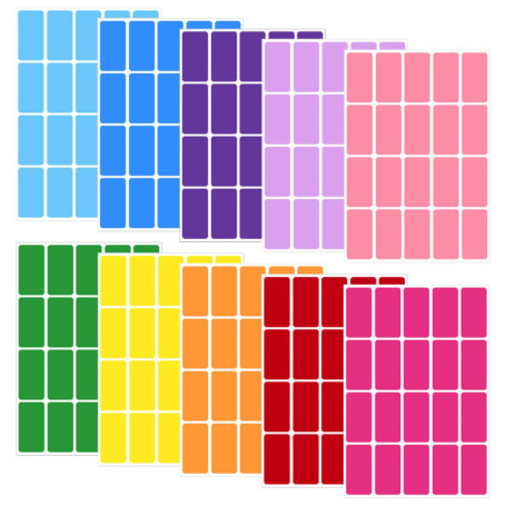 400 Étiquettes Autocollantes Multicolores SYEYCW - 40 mm x 19 mm pour Bouteilles et Bureau