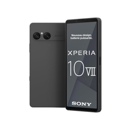 Sony Xperia 10 VII - Smartphone 6,1" OLED 120 Hz, Double SIM, Noir Charbon