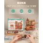 ROKR Puzzle 3D Bois Café du Coin,Maquette en Bois a Construire Boîte à Musique,Cadeaux DIY Faits À La Main pour Adultes Dream Co
