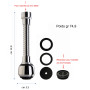 Siroflex 2510/S brise jet flexible en laiton Milady Made in Italy | Aérateur douchette chromé noir | Aérateur robinets cuisine| 
