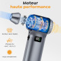 NACKEO Souffleur Air Comprimé 230000 TR/Min, Soufflette Électrique avec Batterie 10500 mAh et Lampe LED, Mini Souffleur Puissant