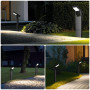 OUSFOT Lampe Solaire Exterieure Jardin 6 Pièces 40 LED, Spot Solaire Exterieur avec Deux Niveaux de Luminosité, Lumiere Solaire 