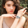 Bracelet Milanaise Magnétique Rechange pour Samsung Galaxy Watch 8 40mm 44mm/8 Classic 46mm Homme Femme,Milanais Loop Acier Inox
