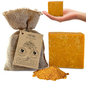 Dr.Ancient Barre de savon au soufre bio naturel végétalien traditionnel fait à la main antique - Savon naturel pur !