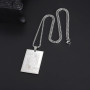 Liitata Pik Carte de Jeu Pendentif Collier Acier Inoxydable Cartes de Poker Pendentif Chaîne Rock Punk Hip Hop Colliers pour Hom