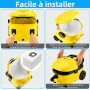 Zeeorymn Lot de 10 Sacs 2.863-314.0 pour Aspirateur Karcher WD2 Plus,WD3 S,WD3 V,KFI 357,KWD,SE4001,SE4002 Sacs à Poussière Aspi