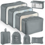 YAMAIDUO Organisateur Valise, Lot de 9 Rangement Valise, Imperméables Packing Cubes Résistant à la Déchirure, Pochette Voyage po