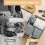 YAMAIDUO Organisateur Valise, Lot de 9 Rangement Valise, Imperméables Packing Cubes Résistant à la Déchirure, Pochette Voyage po