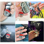 JZK 4x Modèles de pièces automobiles en métal porte-clés turbo de voiture turbocompresseur moyeu de roue levier de vitesse étrie