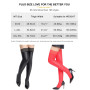 ohyeahlady Bas Sexy Femme Erotique Autofixant Hot Smili Cuir Bas Pour Porte-Jarretelles Femme Collant Grande Taille Cuissardes H