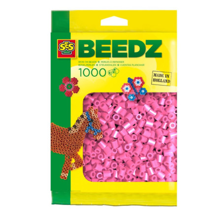 Perles à repasser roses SES Creative - 1000 pièces pour créations