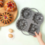 KARACA Lot de 4 moules à gâteau en fonte d'aluminium antiadhésifs