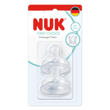 Biberon NUK First Choice avec Tétines Anti-Coliques - Lot de 2 pour Bébé 3+ Mois