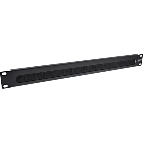 Plaque de Passage de Câble 19" InLine avec Brosse - Noir 1U