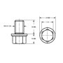 Bouchon de Vidange avec Joint Restagraf - Acier M18-1,50 x 18 mm - Lot de 2