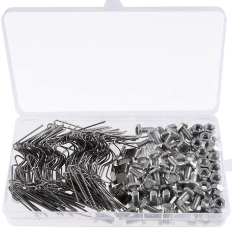 Kit de Réparation de Serre 230 Pièces - Clips et Boulons en Aluminium