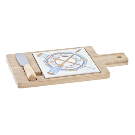 Plateau à fromages DKD Home Decor Bambou Grès (21,5 x 11,8 x 1,5 cm) (3 Pièces) 19,99 €