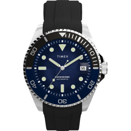 Montre Automatique Timex Harborside Coast pour Homme - 40 mm en Silicone Noir
