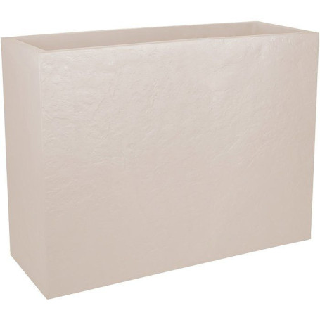 Jardinière Muret Loft L Beige Calcaire - EDA - 46L Intérieur/Extérieur