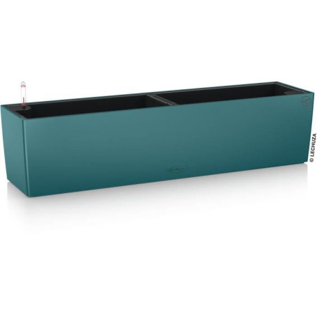 Jardinière Balconera Color 80 LECHUZA - Bleu Pétrole - Kit Complet 12L