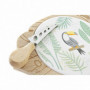 Plateau à fromages DKD Home Decor Volet Multicouleur Bambou Grès Tropical (28 x 25,99 €